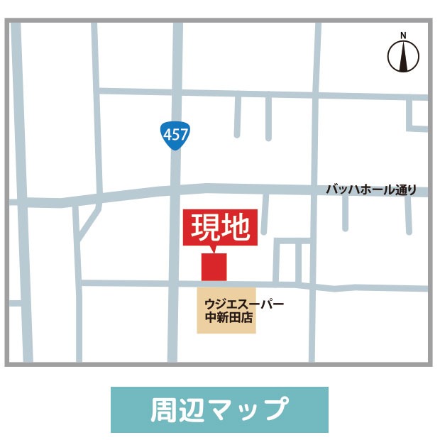 加美町字町裏周辺マップ